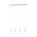 Marley slender adjustable pendant lamp, white metal, 4x GU10 (excl.), max 35W, 230V, IP20, 75x150x9 cm