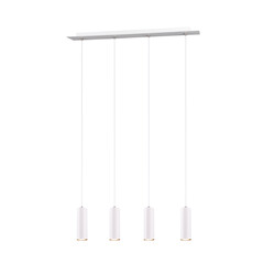 Slender adjustable white hanging lamp 4xGU10