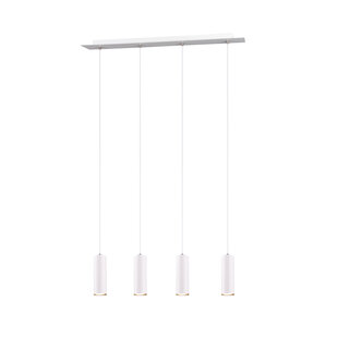 Slender adjustable white hanging lamp 4xGU10
