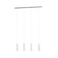 Marley slender adjustable pendant lamp, white metal, 4x GU10 (excl.), max 35W, 230V, IP20, 75x150x9 cm