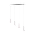 Marley suspension orientable élancée en métal blanc, 4x GU10 (excl.), max. 35W, 230V, IP20, 75x150x9 cm