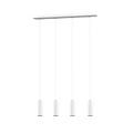 Marley slanke verstelbare hanglamp in wit metaal, 4x GU10 (excl.), max. 35W, 230V, IP20, 75x150x9 cm