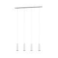 Marley suspension orientable élancée en métal blanc, 4x GU10 (excl.), max. 35W, 230V, IP20, 75x150x9 cm