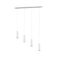 Marley slender adjustable pendant lamp, white metal, 4x GU10 (excl.), max 35W, 230V, IP20, 75x150x9 cm