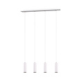 Marley slanke verstelbare hanglamp in wit metaal, 4x GU10 (excl.), max. 35W, 230V, IP20, 75x150x9 cm