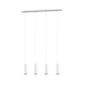 Marley slender adjustable pendant lamp, white metal, 4x GU10 (excl.), max 35W, 230V, IP20, 75x150x9 cm