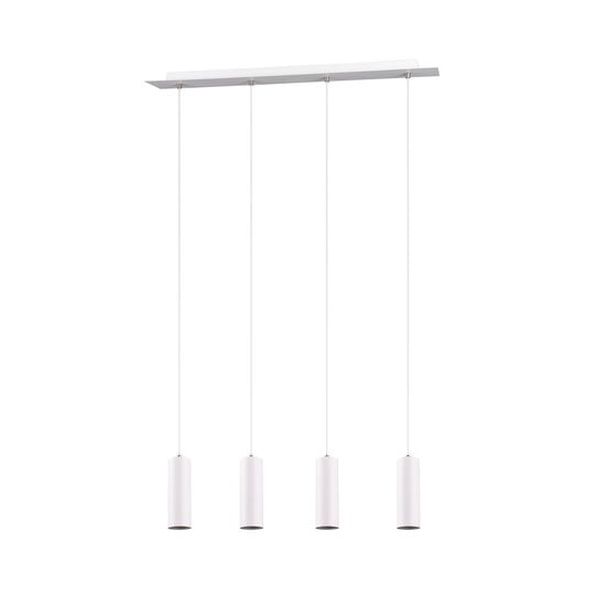 Marley slender adjustable pendant lamp, white metal, 4x GU10 (excl.), max 35W, 230V, IP20, 75x150x9 cm