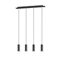 Lámpara colgante orientable Slender 4xGU10 negro mate