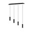 Marley suspension réglable avec 4x douilles GU10, métal noir mat, 75x150 cm, IP20, ampoule non incluse