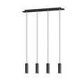 Slender adjustable hanging lamp 4xGU10 matt black