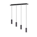 Slender adjustable hanging lamp 4xGU10 matt black
