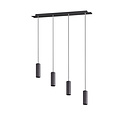 Marley verstelbare hanglamp met 4x GU10 fitting, mat zwart metaal, 75x150 cm, IP20, lichtbron niet inbegrepen