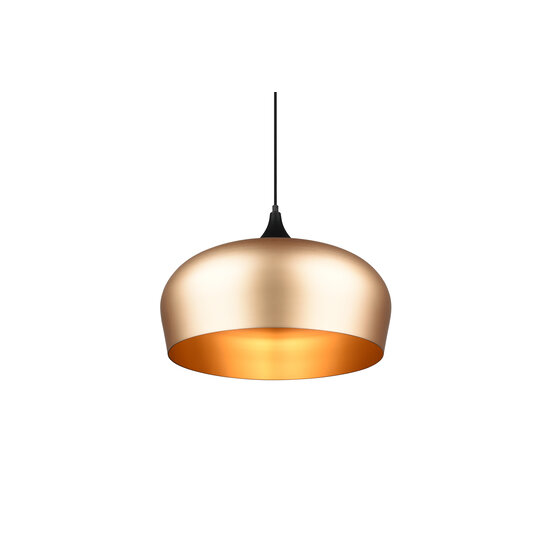 Trio Lighting Glockenförmige Hängelampe verstellbar 1xE27 Messing matt - Ideal für jeden Raum