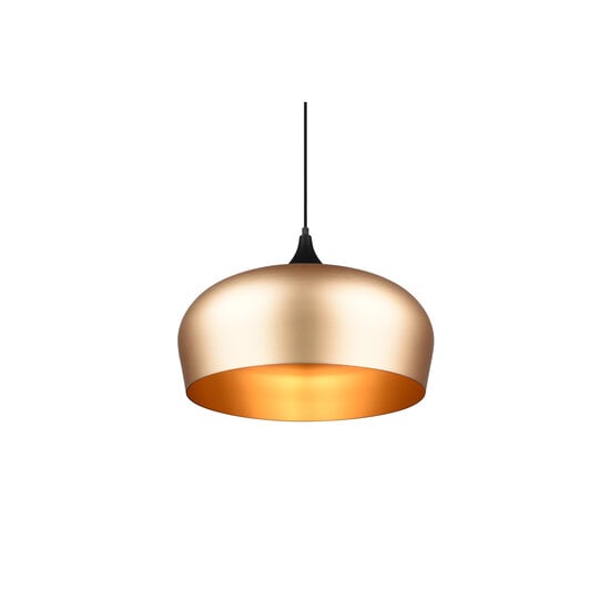 Trio Lighting Stolpvormige hanglamp verstelbaar 1xE27 mat messing - Perfect voor sfeervolle verlichting in elke ruimte