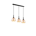 3-delige kelkvormige hanglamp 3xE27 messing mat