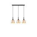 3-part chalice-shaped hanging lamp 3xE27 brass matt