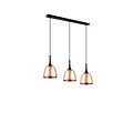 Trio Lighting lámpara colgante en forma de cáliz 3xE27 latón mate - Iluminación elegante para cualquier interior