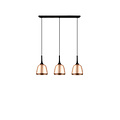Trio Lighting lámpara colgante en forma de cáliz 3xE27 latón mate - Iluminación elegante para cualquier interior