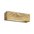 Wide wood-colored top/bottom wall lamp LED 1x13.5W 3000K