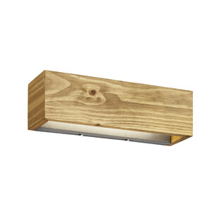Trio Lighting Breite holzfarbene Ober-/Unterwandleuchte LED 1x13,5W 3000K