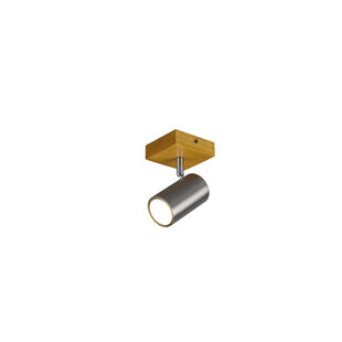 Manoeuvrable wall/ceiling spot 1xGU10 nickel matt