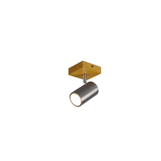 Manoeuvrable wall/ceiling spot 1xGU10 nickel matt