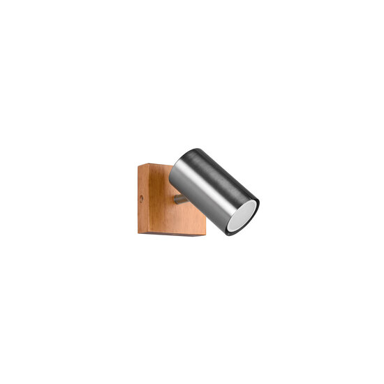 Manoeuvrable wall/ceiling spot 1xGU10 nickel matt