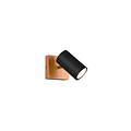 Manoeuvrable matt black wall/ceiling spot 1xGU10