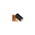 Manoeuvrable matt black wall/ceiling spot 1xGU10