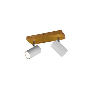 Manoeuvrable duo ceiling spot 2xGU10 white matt