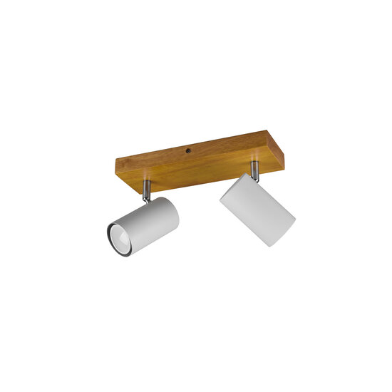 Manoeuvrable duo ceiling spot 2xGU10 white matt