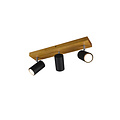 Trio matt black manoeuvrable ceiling spot 3xGU10