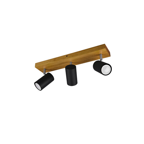 Trio foco de techo negro mate orientable 3xGU10 - Ideal para cualquier espacio