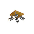 Square 4-tube ceiling spot 4xGU10 matt nickel