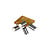 Trio Lighting Trio Lighting Spot de plafond carré 4 tubes 4xGU10 nickel mat