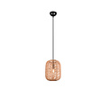 Trio Lighting Petite lampe suspendue en sisal réglable 1xE27 noir mat - Parfaite pour les intérieurs modernes