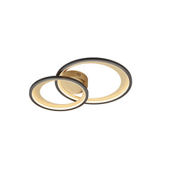Trio Lighting Small 2 circle ceiling lamp LED 29W 3000K matt black