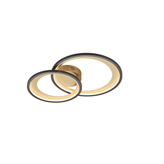 Trio Lighting Small 2 circle ceiling lamp LED 29W 3000K matt black - Ideal lighting for any space