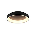 Plafonnier multifonctionnel noir mat rond doux LED 48W 2600-6000K