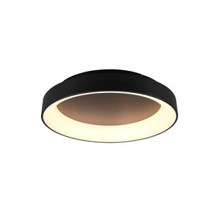 Soft round matte black multifunctional ceiling lamp LED 48W 2600-6000K