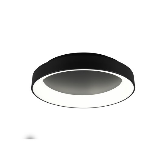 Soft round matte black multifunctional ceiling lamp LED 48W 2600-6000K