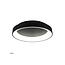 Plafonnier multifonctionnel noir mat rond doux LED 48W 2600-6000K