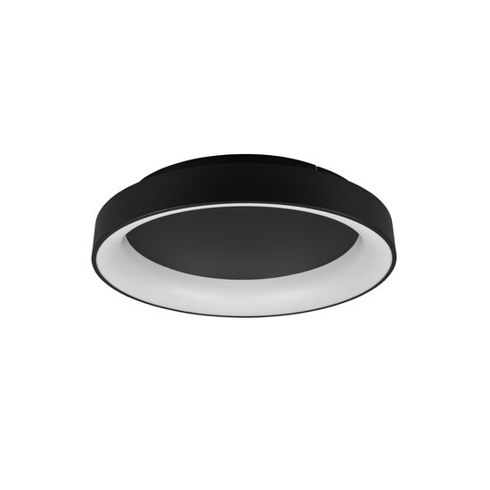 Plafonnier multifonctionnel noir mat rond doux LED 48W 2600-6000K