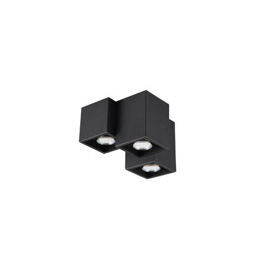 Trio Lighting Uneven 3-block ceiling lamp 3xGU10 matt black - Ideal lighting for any space