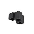 Plafonnier 3 blocs Uneven 3xGU10 noir mat