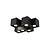 Plafonnier Uneven 6 blocs 6xGU10 noir mat