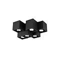 Plafonnier Uneven 6 blocs 6xGU10 noir mat