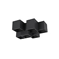 Uneven 6-block ceiling lamp 6xGU10 matt black