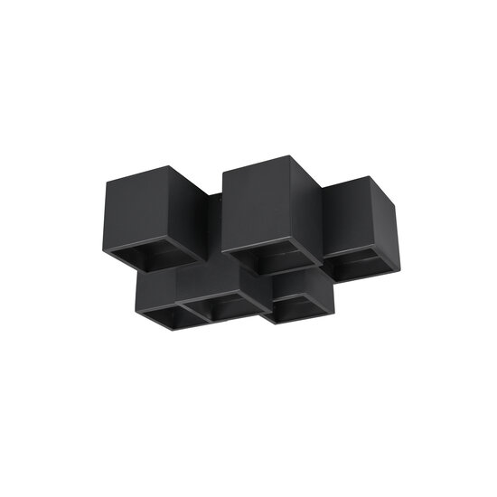 Uneven 6-block ceiling lamp 6xGU10 matt black