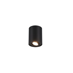 Spot de plafond simple orientable rond noir mat 1xGU10